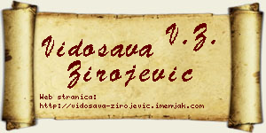 Vidosava Zirojević vizit kartica